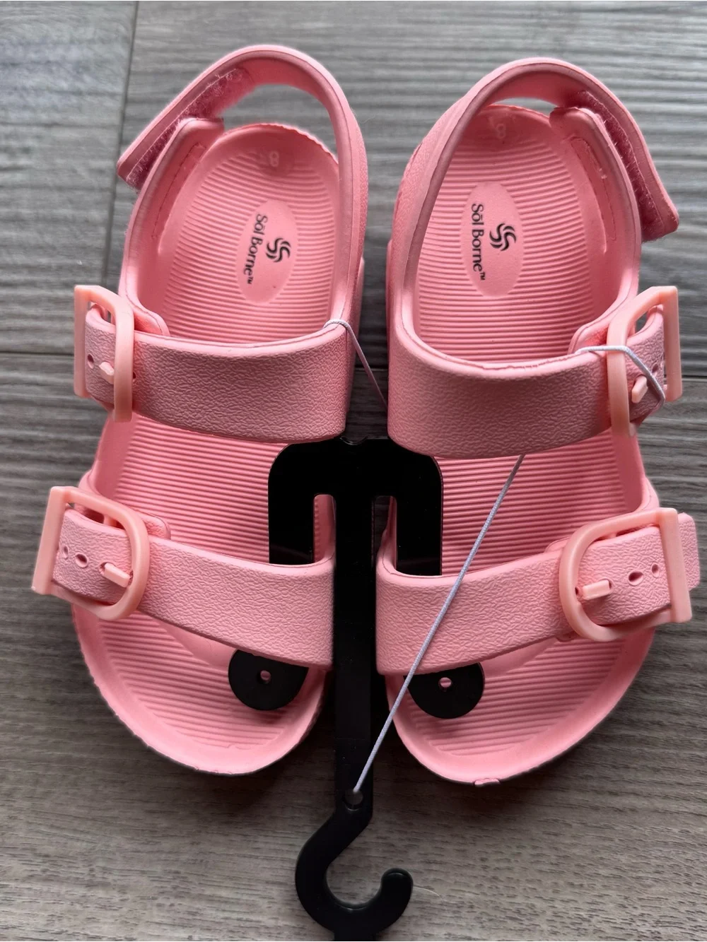 NEW Kids' Pink Adjustable Strap Sandals